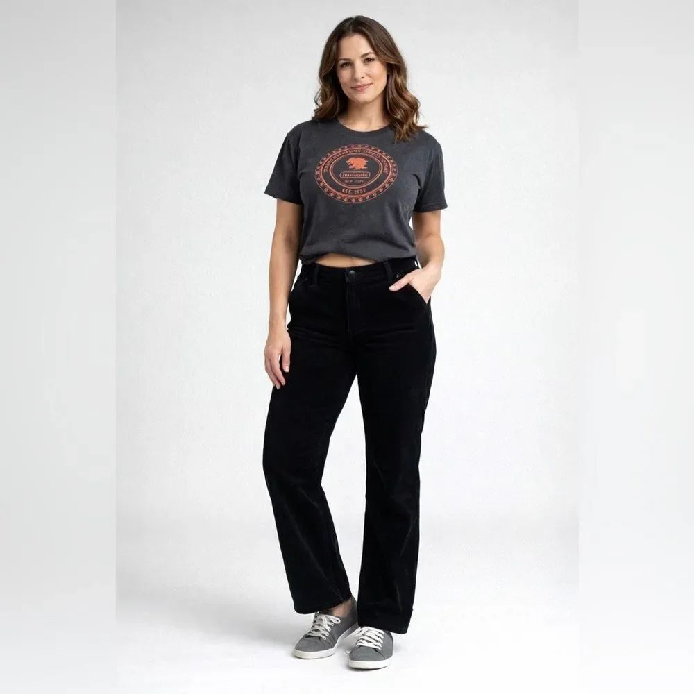 Eddie Bauer Corduroy Pants Black 8 Women’s Casual Comfy Minimalist